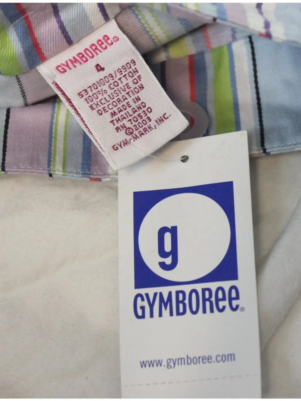 2004 Gymboree European Holiday Skorts sz 4 Multicolor Stripes Bow Zipper Skirt